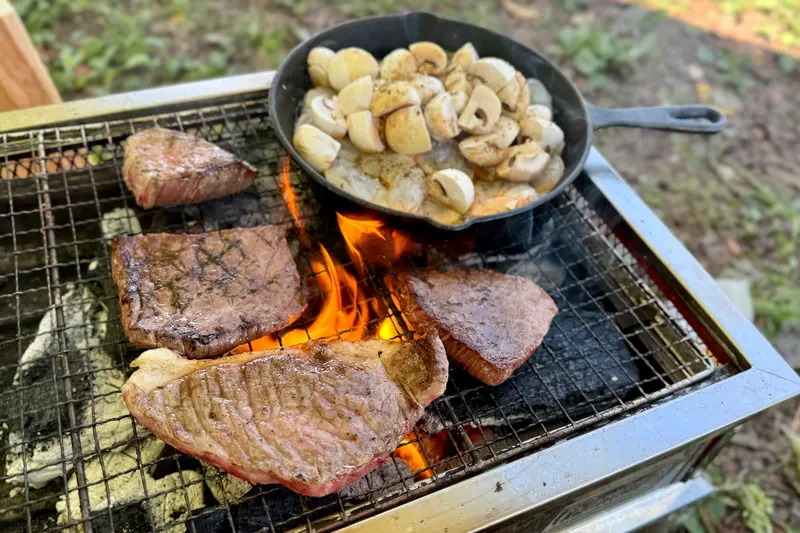 上大島キャンプ場　バーベキュー