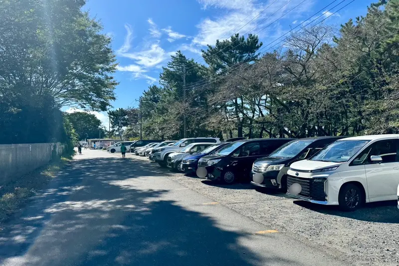 上大島キャンプ場　駐車場