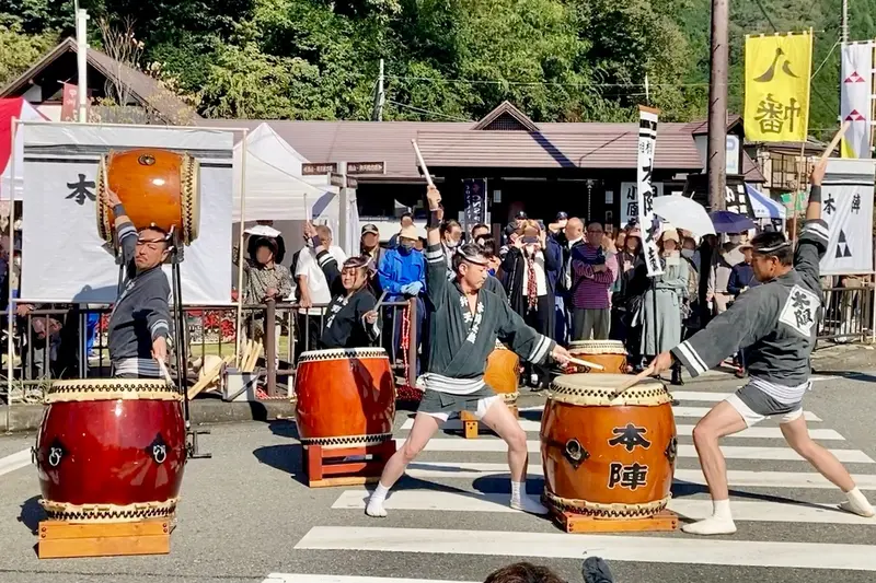 第28回甲州街道小原宿本陣祭_本陣太鼓