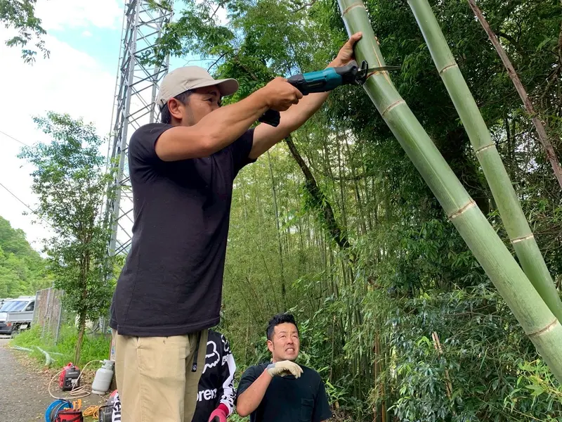 FUJINO BAMBOOARIUM　竹切出し作業