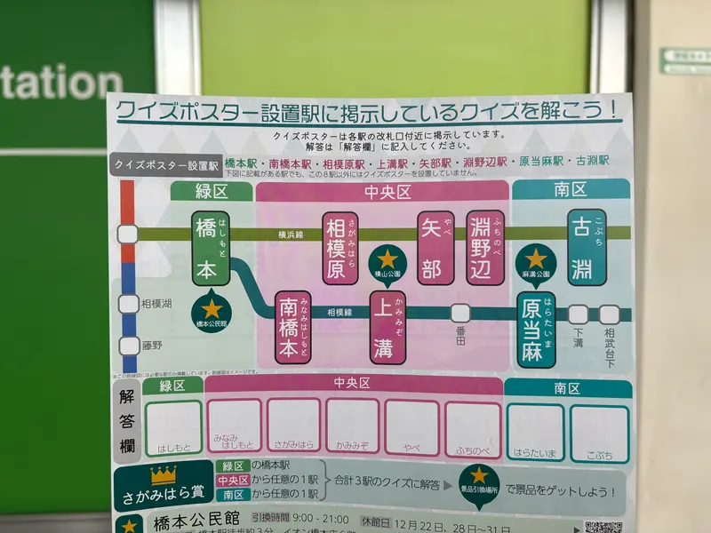 JR東日本×さがみはらクイズラリー_クイズ設置駅