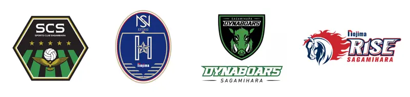 「SC相模原」、「ノジマステラ神奈川相模原」、「三菱重工相模原ダイナボアーズ」、「ノジマ相模原ライズ」_プレスリリースより