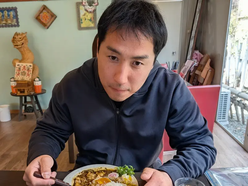 シンゴ選手とカレー